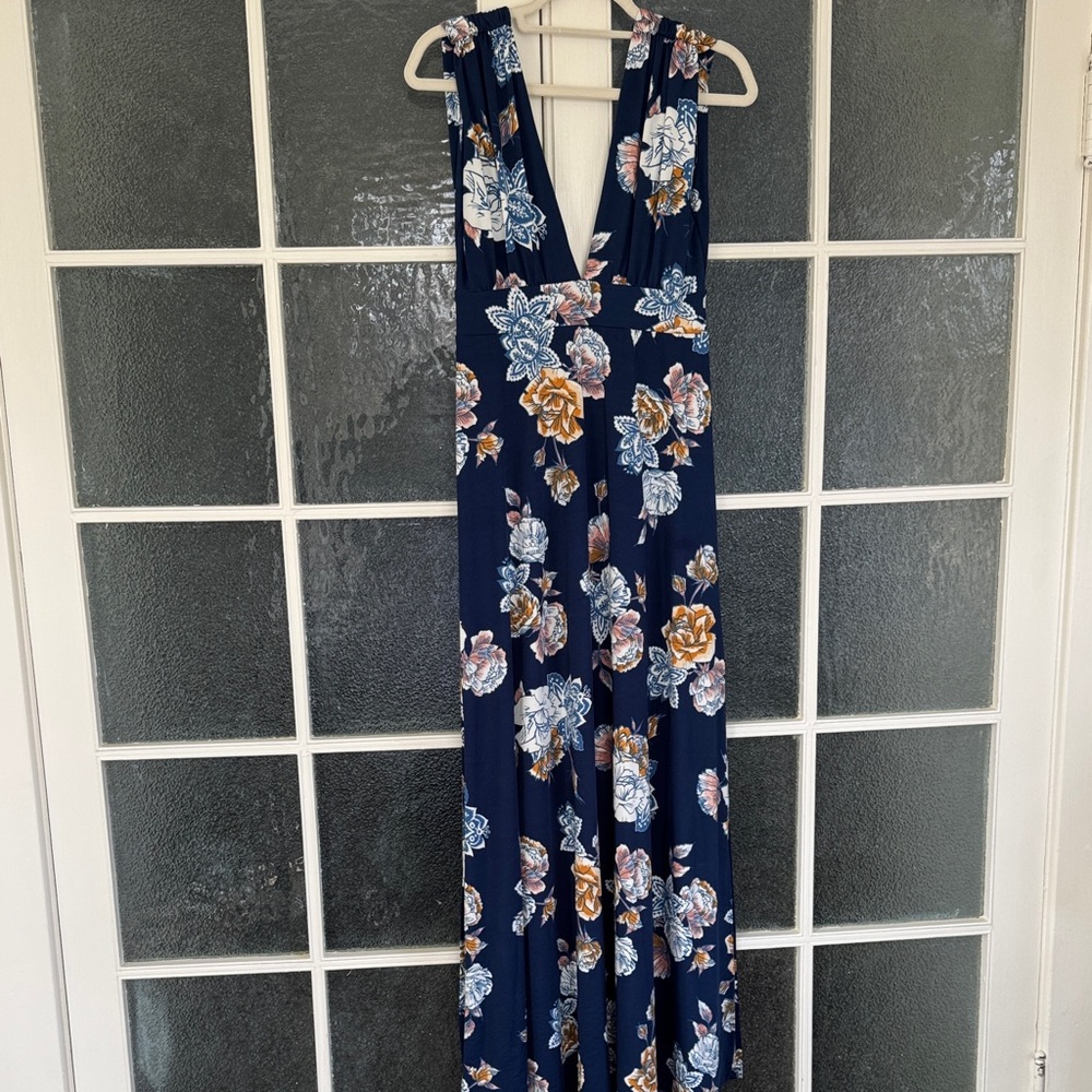 Floral Navy Maxi Dress
